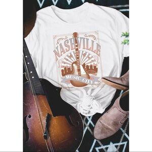 Nashville Music City Graphic T-shirt Tee